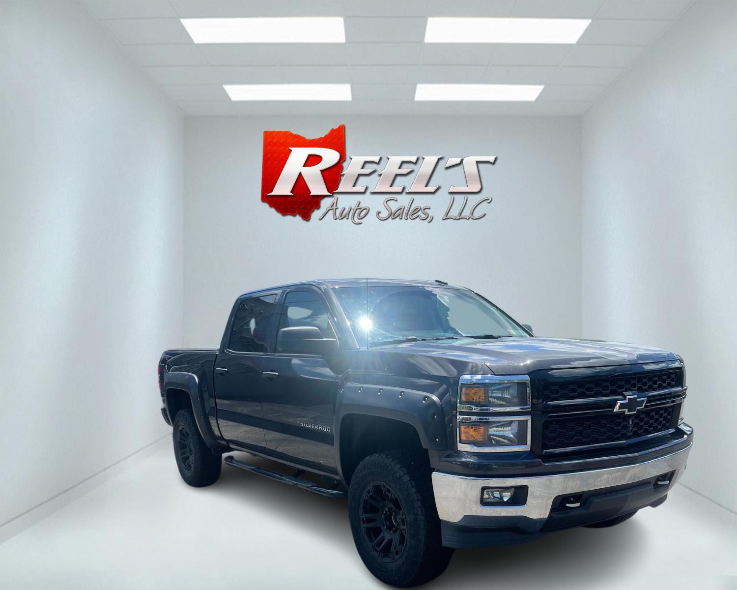 2014 Gray /Black Chevrolet Silverado 1500 LT Crew Cab 4WD (3GCUKREC7EG) with an 5.3L V8 OHV 16V engine, 6-Speed Automatic transmission, located at 11115 Chardon Rd. , Chardon, OH, 44024, (440) 214-9705, 41.580246, -81.241943 - This 2014 Chevrolet Silverado 1500 LT Crew Cab is a capable and well-equipped pickup truck. It's powered by a 5.3L Vortec V8 engine mated to a 6-speed automatic transmission with 3.42 gearing, delivering a robust 9,100-pound towing capacity. This particular model is lifted and rides on 33-inch all-t - Photo #2